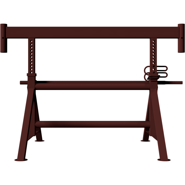 Crank-operated scaffolding jack K1200 | Width: 1.20 m | Height: 0.65 m - 1.10 m | painted brown